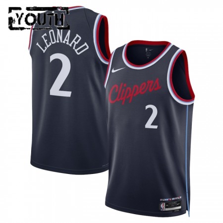 Camiseta Niños NBA Los Angeles Clippers Kawhi Leonard 2024-25 Nike Icon Edition Navy Swingman